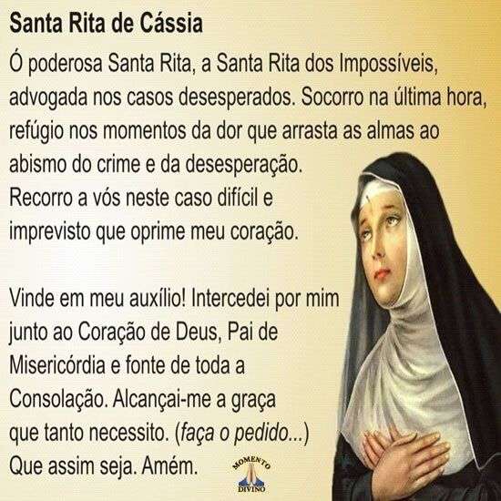 Ora O A Santa Rita De C Ssia Recado X